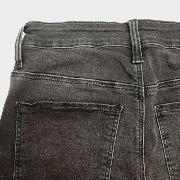 MAVI Jeans Co. High Rise Distressed Ripped Cuffed Hem Black Jean Shorts Sz 25 - Picture 9 of 14